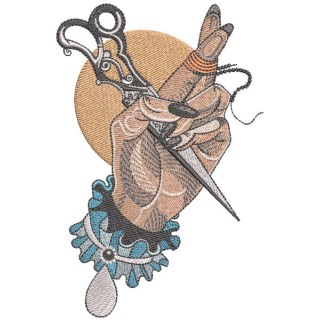 I am the master of scissors embroidery design - Embroidery Design