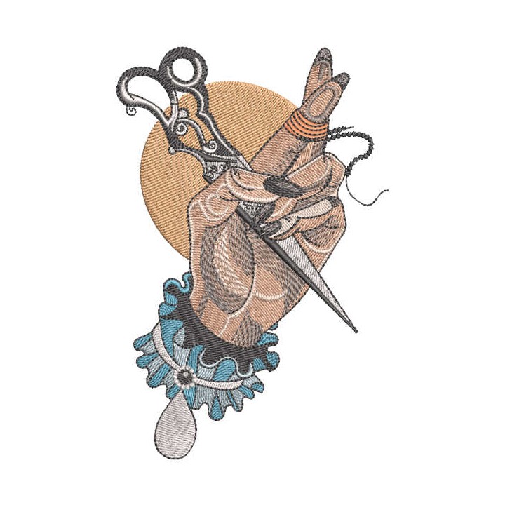 I am the master of scissors embroidery design - Embroidery Design