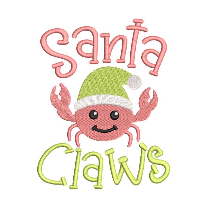 Santa claws embroidery design - Embroidery Design