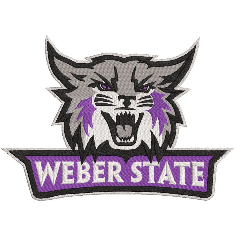 Weber State Wildcats Primary Logo embroidery design showcasing the iconic logo for creative stitching projects.