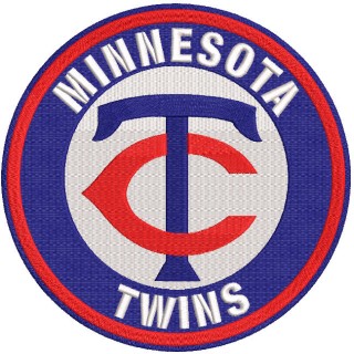 Minnesota Twins round logo embroidery design - Embroidery Design