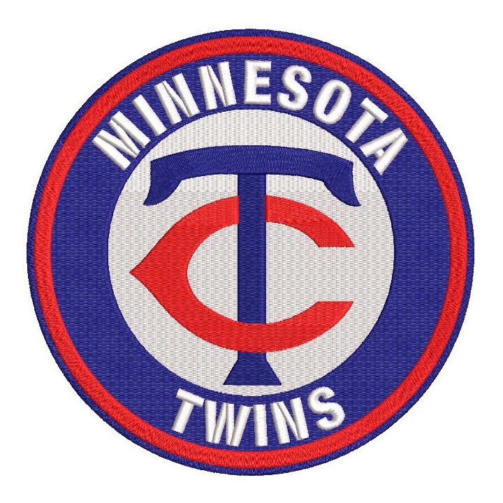 Minnesota Twins round logo embroidery design - Embroidery Design