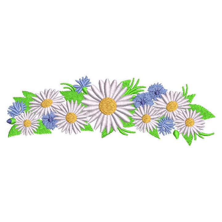 Flower wreath embroidery design - Embroidery Design