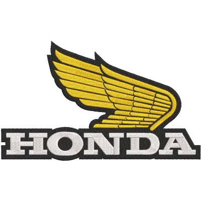 Honda Gold Wings embroidery design showcasing intricate stitching patterns for motorcycle enthusiasts.