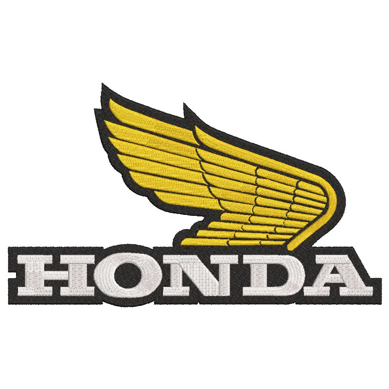 Honda Gold Wings embroidery design showcasing intricate stitching patterns for motorcycle enthusiasts.