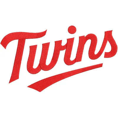 Minnesota Twins wordmark logo embroidery design preview showcasing vibrant stitching patterns for sports apparel.