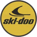 Sci-doo logo embroidery design showcasing a detailed stitched motif for auto and moto enthusiasts.