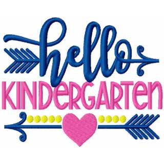 Hello kindergarten decor embroidery design - Embroidery Design