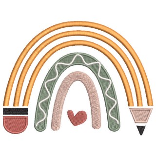 Boho school embroidery design - Embroidery Design