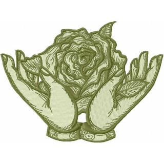 Garden in my hands embroidery design - Embroidery Design