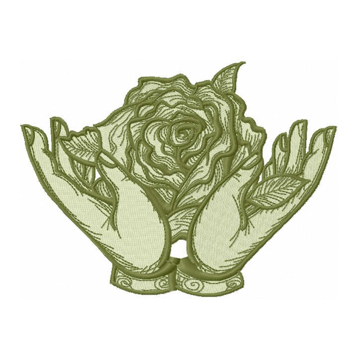 Garden in my hands embroidery design - Embroidery Design