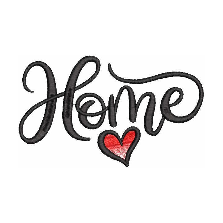 Home heart embroidery design - Embroidery Design
