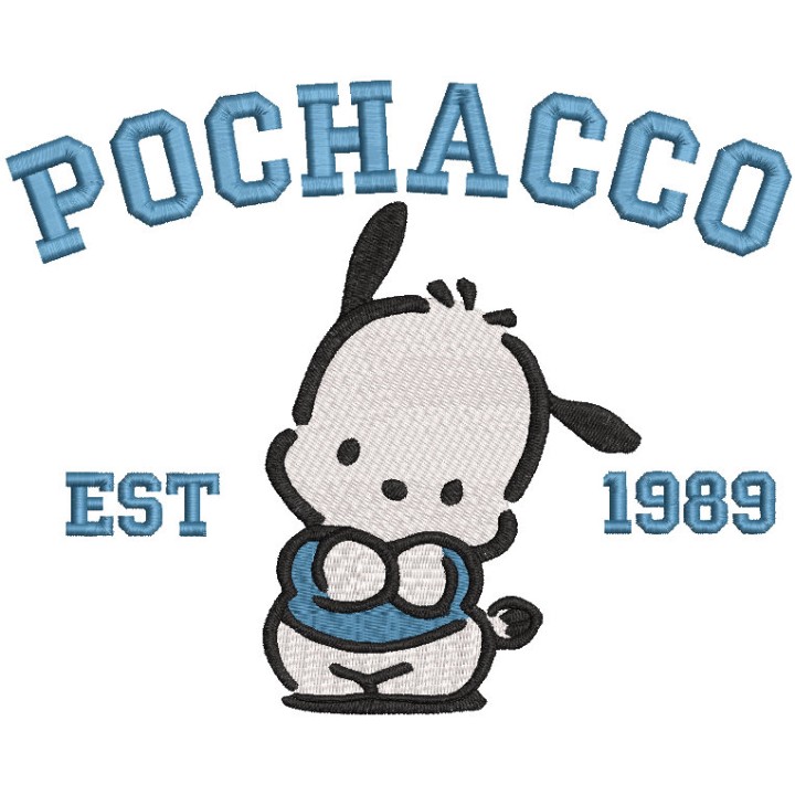 Pochacco est embroidery design - Embroidery Design