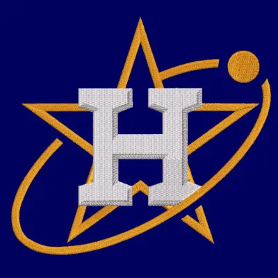 Houston Astros City Connect cap logo embroidery design preview showcasing intricate stitching patterns.