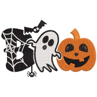 Trio boo embroidery design - Embroidery Design