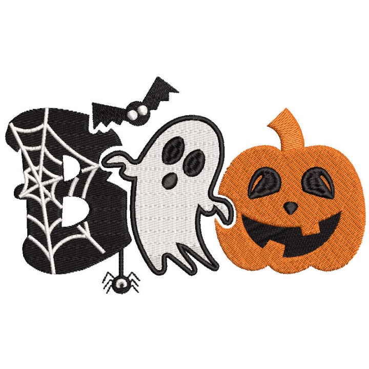 Trio boo embroidery design - Embroidery Design