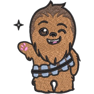 Chewbacca wink embroidery design - Embroidery Design