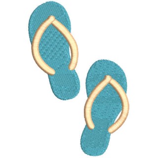 Blue flip flops embroidery design - Embroidery Design