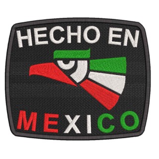 Hecho en mexico logo embroidery design - Embroidery Design