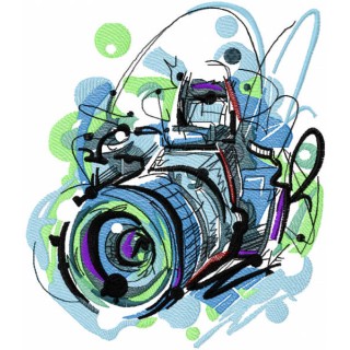 Style camera embroidery design - Embroidery Design