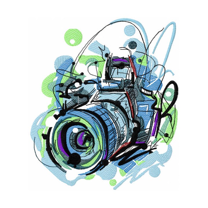 Style camera embroidery design - Embroidery Design