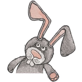 Bunny pocket decor embroidery design - Embroidery Design