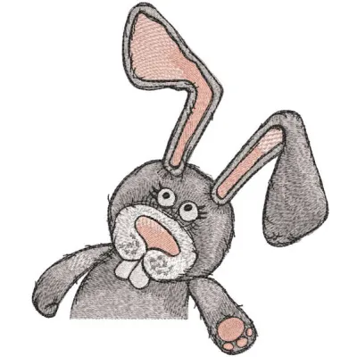 Bunny pocket decor embroidery design featuring a cute bunny motif for embellishing bags and home textiles.