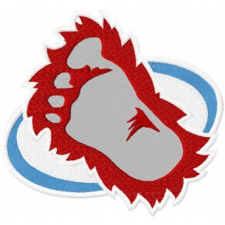 Colorado avalanche big foot logo embroidery design - Embroidery Design