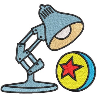 Table lamp and ball embroidery design - Embroidery Design