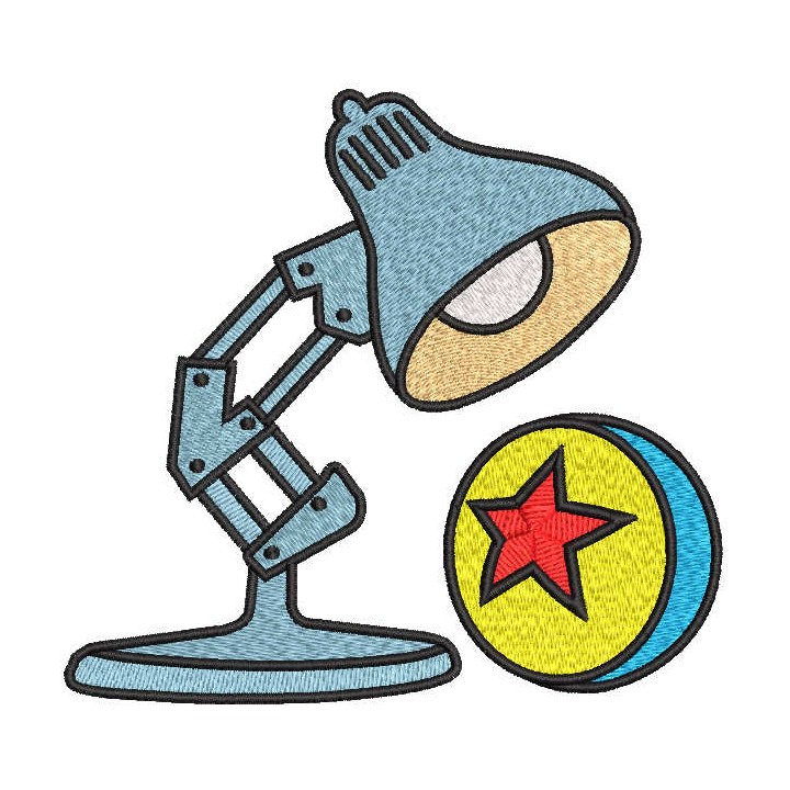 Table lamp and ball embroidery design - Embroidery Design