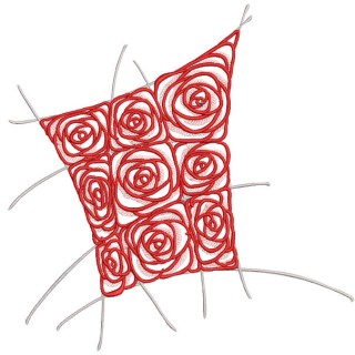 Bouquet of roses abstract embroidery design - Embroidery Design