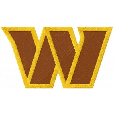 Washington Commanders logo embroidery design showcasing intricate stitching patterns for sports enthusiasts.