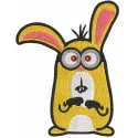 Minion bunny embroidery design featuring a cute character from Despicable Me, ideal for creating fun stitched motifs.