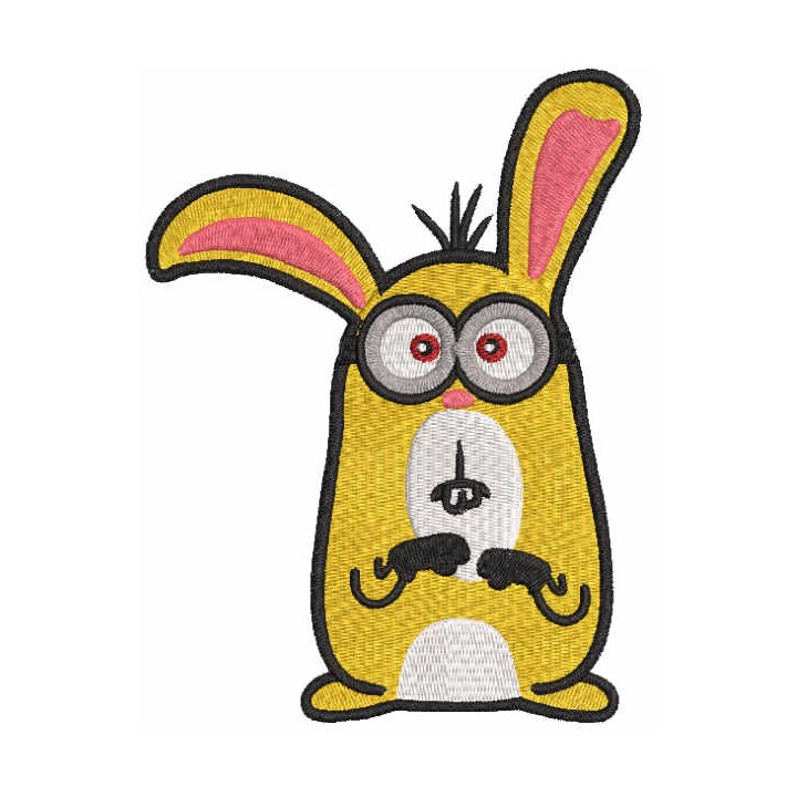 Minion bunny embroidery design - Embroidery Design