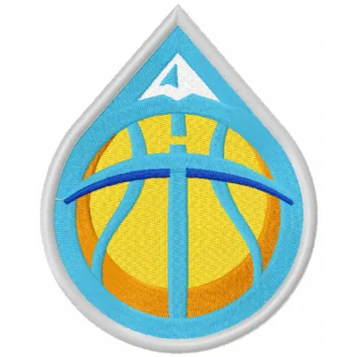 Denver Nuggets redesign concept embroidery design showcasing a vibrant basketball theme for stitching on apparel.