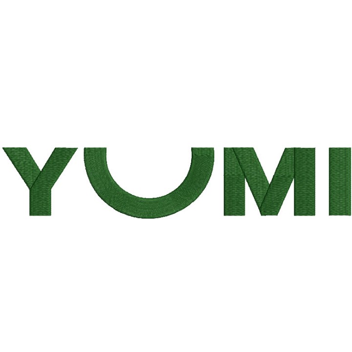Yumi logo embroidery design - Embroidery Design