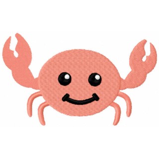 Pink crab embroidery design - Embroidery Design