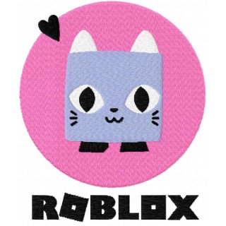 Roblox cat logo embroidery design - Embroidery Design