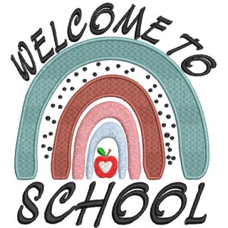 Welcome to school boho style embroidery design - Embroidery Design