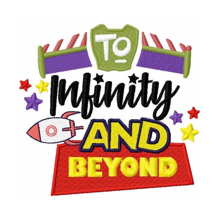 To infinity and beyong embroidery design - Embroidery Design