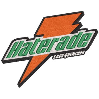 Haterade suck quencher logo embroidery design - Embroidery Design
