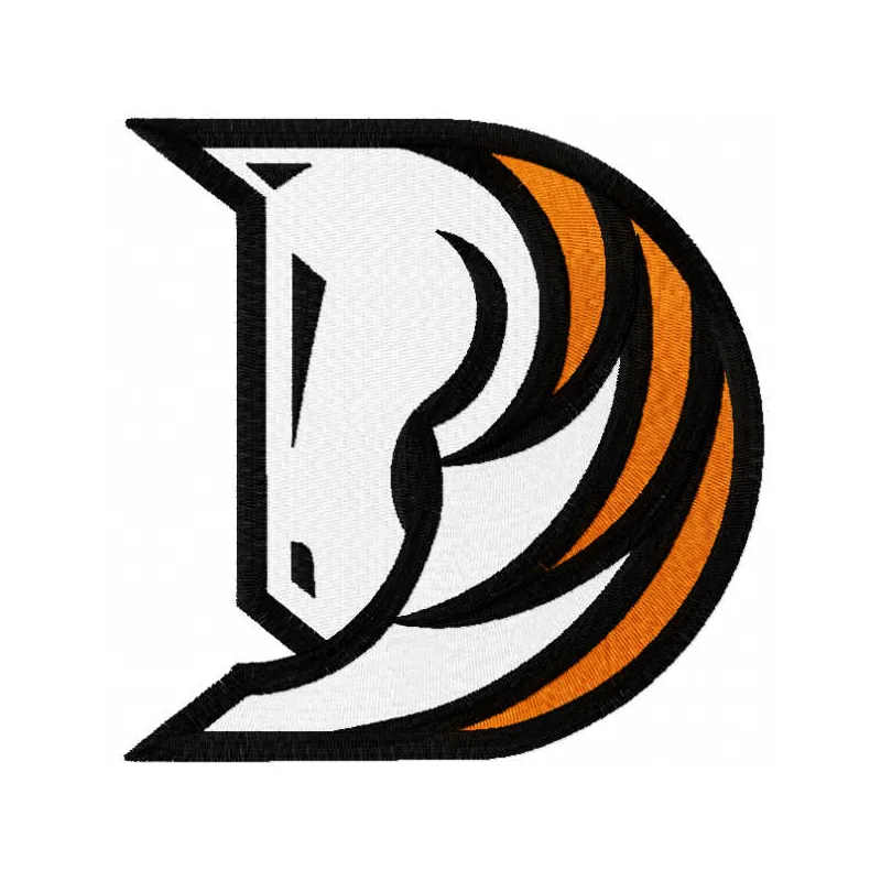 Denver Broncos concept logo embroidery design showcasing intricate stitching patterns for fans and crafters.