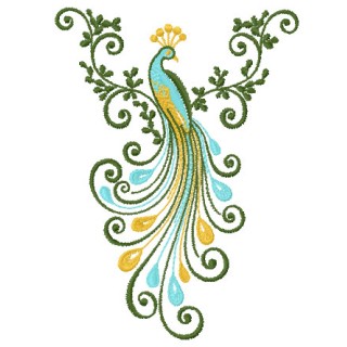Little Peacock embroidery design - Embroidery Design