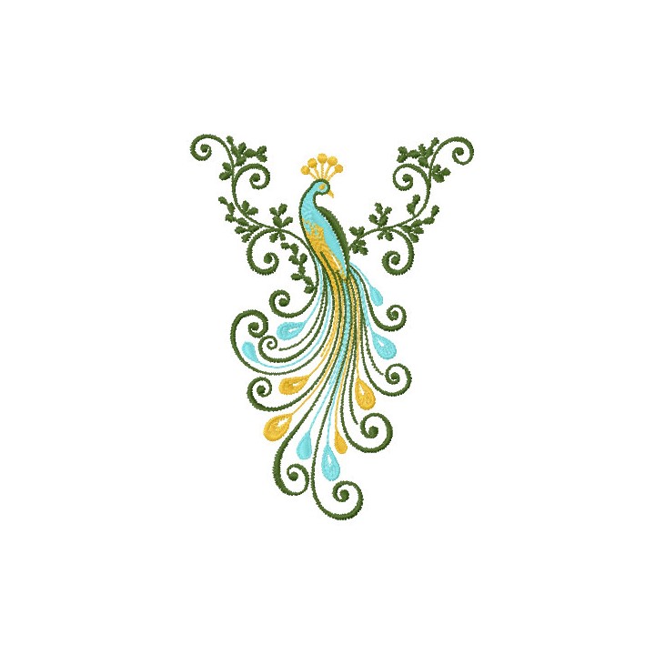 Little Peacock embroidery design - Embroidery Design