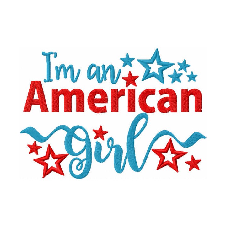 I'm an american girl embroidery design - Embroidery Design