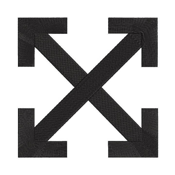 Off white sign embroidery design - Embroidery Design