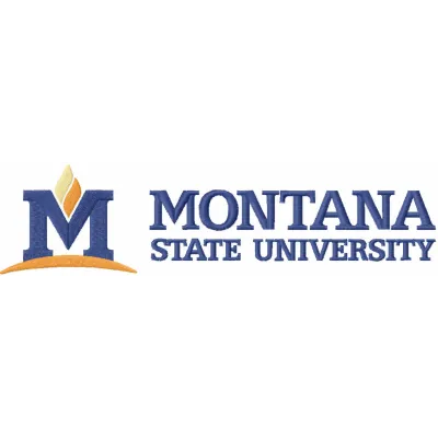 Montana State University logo embroidery design, showcasing a collegiate spirit for sports-themed projects.