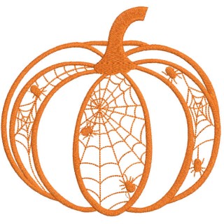 Pumpkin net embroidery design - Embroidery Design