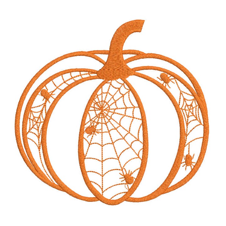 Pumpkin net embroidery design - Embroidery Design