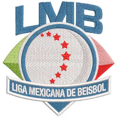 Liga Mexicana de Beisbol logo embroidery design featuring intricate details, ideal for stitching on caps and jackets.